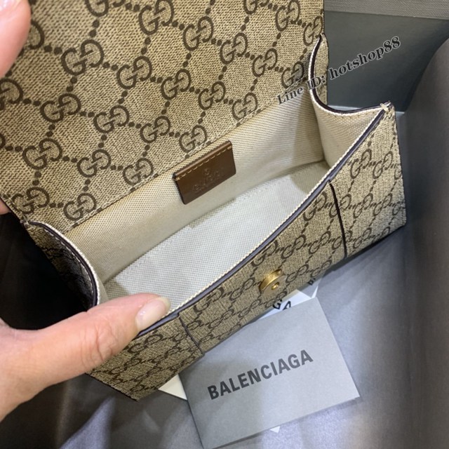 Balenciaga專櫃爆款女士mini號手提包 巴黎世家gucc聯名雙G沙漏包 fyj1795